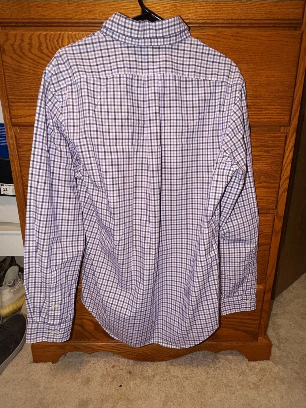 Polo by Ralph Lauren Blue & White Check Cotton Button-Down Shirt